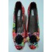 African Print Peach Splash Star Felicia Shoe 